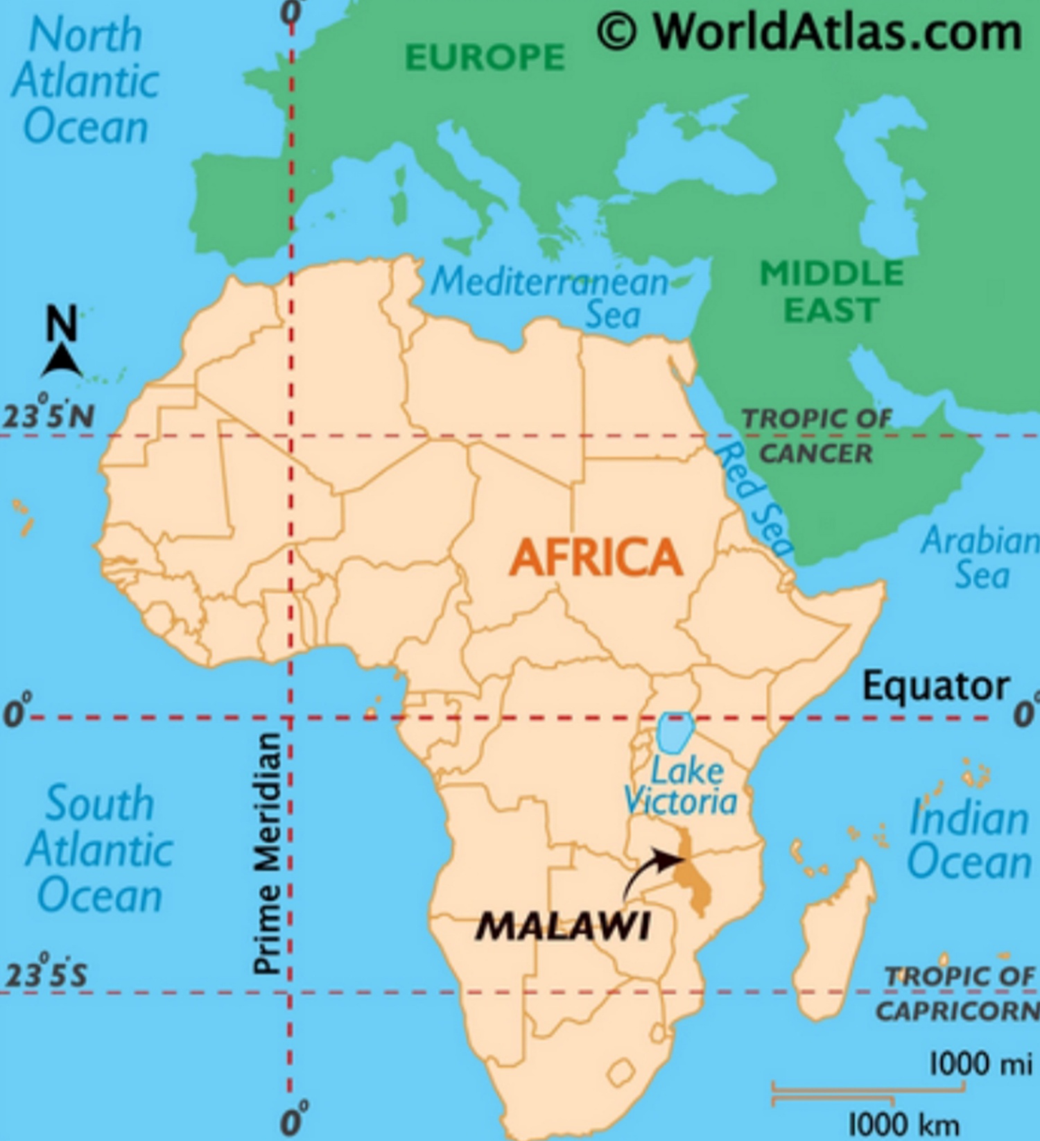 Malawi Map